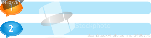 Image of Speech List Two blank business diagram illustration