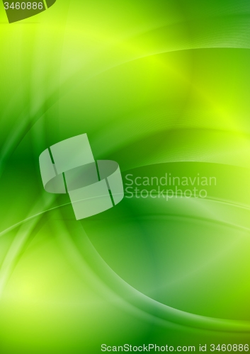 Image of Shiny green iridescent wavy background