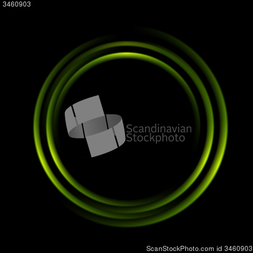 Image of Graphic illustration of abstract green circles logo