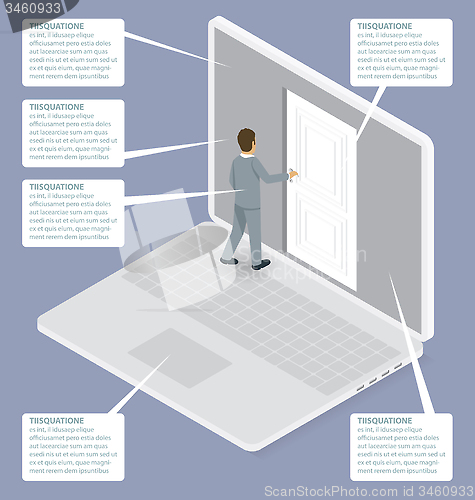 Image of Vector 3d Flat Isometric With Startup Concept