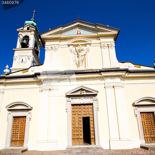 Image of old architecture in italy europe milan religion and sunlight