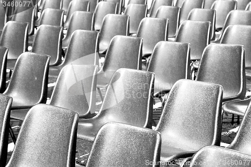 Image of empty seat in italy europe background black  texture