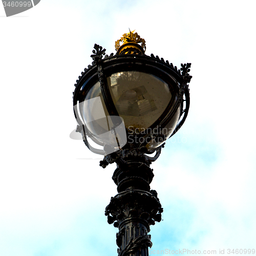 Image of europe in the sky of london lantern and abstract illumination