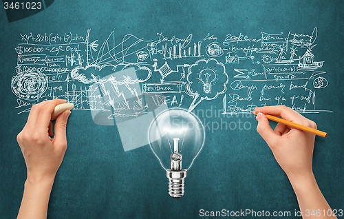 Image of Idea Background With Human Hand