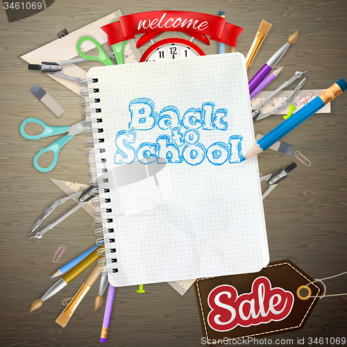 Image of Back to School marketing background. EPS 10