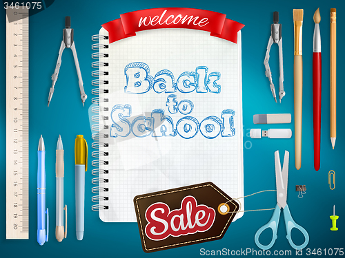 Image of Back to School marketing background. EPS 10