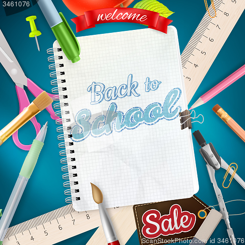 Image of Back to School Sale Design. EPS 10