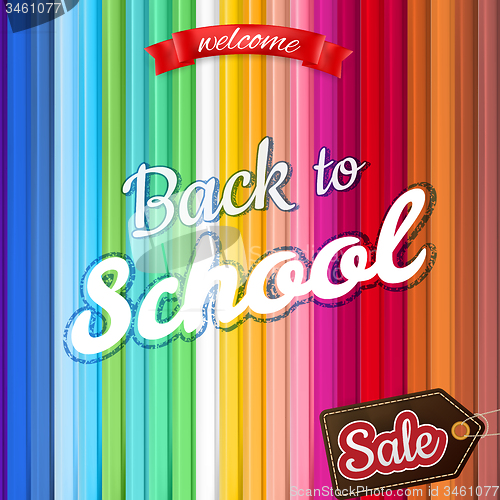 Image of Back to School Sale Design. EPS 10