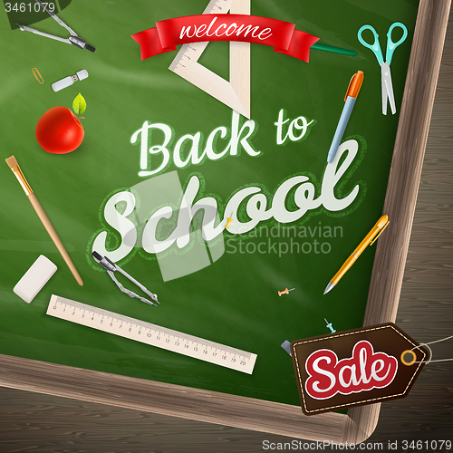 Image of Back to School marketing background. EPS 10