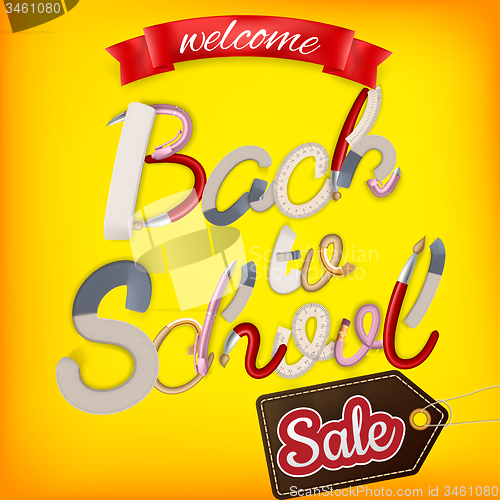 Image of Back to School Sale Design. EPS 10