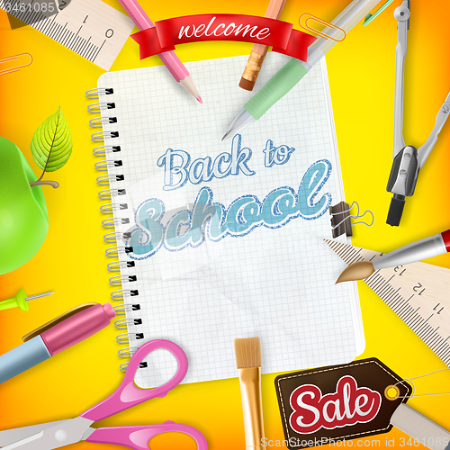 Image of Back to School marketing background. EPS 10