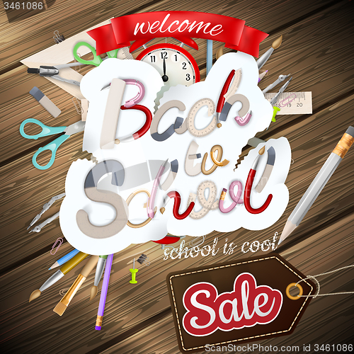 Image of Back to School marketing background. EPS 10