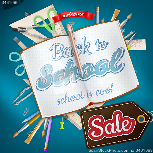 Image of Back to School Sale Design. EPS 10