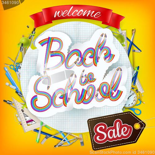 Image of Back to School marketing background. EPS 10