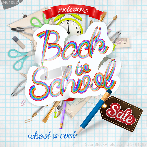 Image of Back to School marketing background. EPS 10