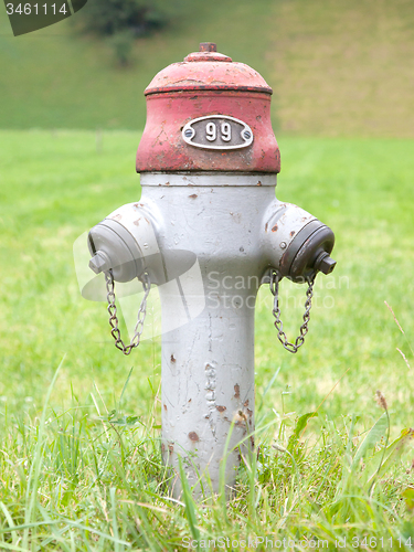 Image of Rusty old Swiss fire hydrant