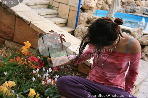 Image of The flower girl