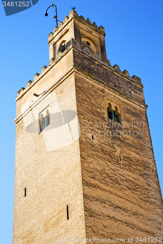 Image of the history in  minaret religion and  blue    sky