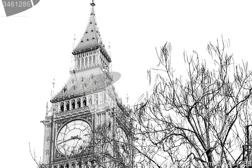 Image of london big ben and historical old construction england  aged cit