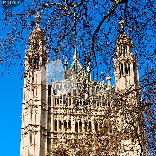 Image of in london old historical    parliament glass  window    structur