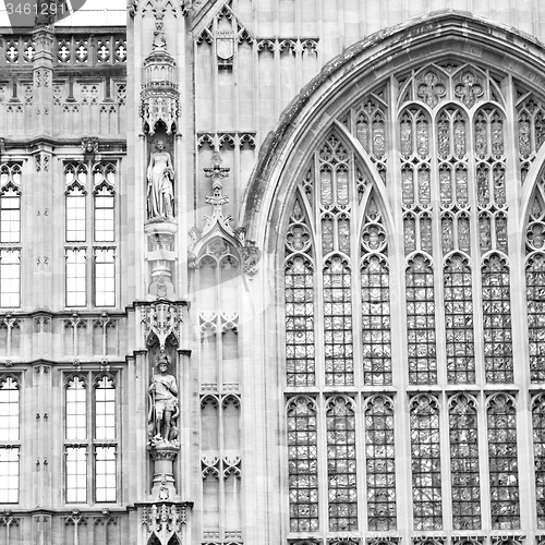 Image of old in london  historical    parliament glass  window    structu