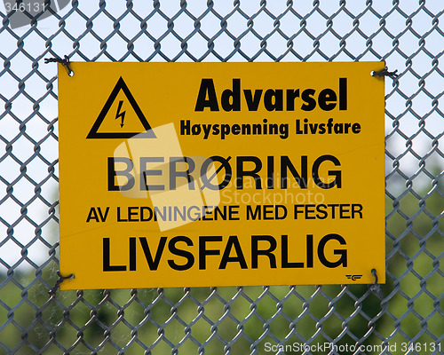 Image of Warning sign