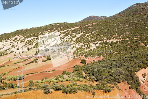 Image of dades valley in  electrical line 