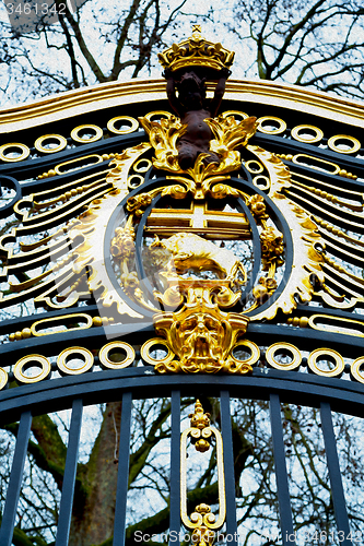 Image of in london england the old metal gate  royal palace