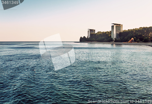 Image of Landscape with sea views. Pitsunda, Abkhazia.