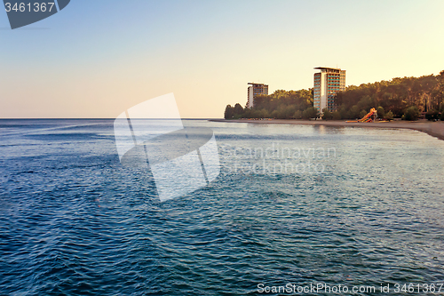 Image of Landscape with sea views. Pitsunda, Abkhazia.