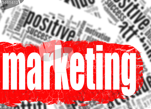Image of Word cloud marketing business sucess concept