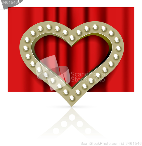 Image of Vector marquee heart symbol