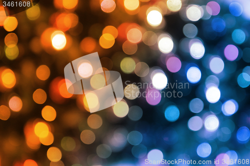 Image of abstract christmas lights explosion