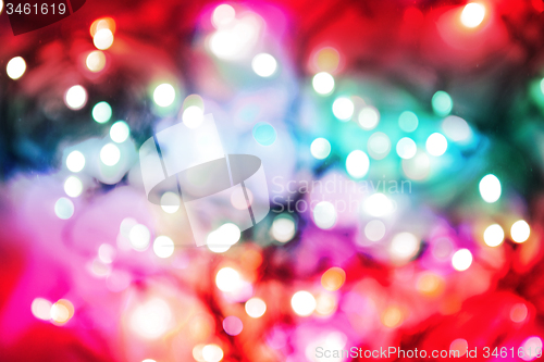 Image of abstract christmas lights explosion