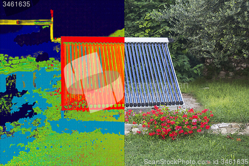 Image of Infrared and real image