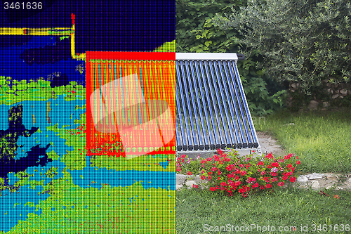 Image of Infrared and real image