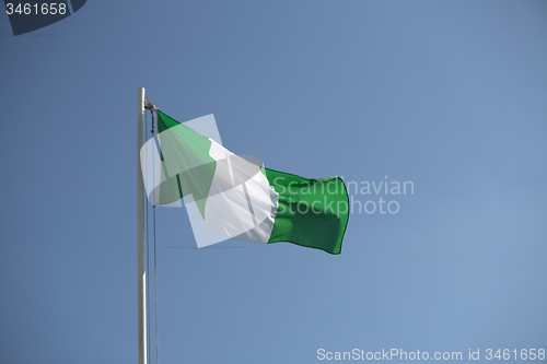 Image of Nigerian flag in the wind