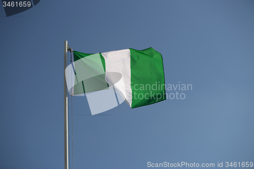 Image of Nigerian flag in the wind