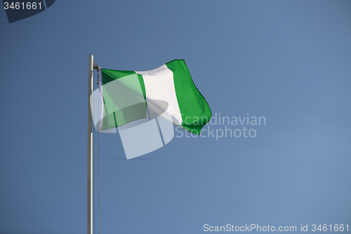 Image of Nigerian flag in the wind