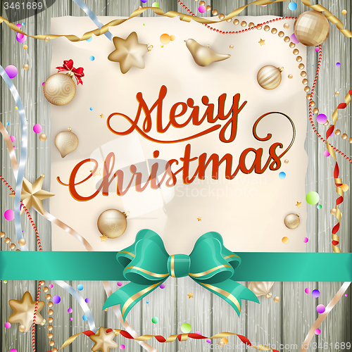 Image of Christmas greeting card. EPS 10