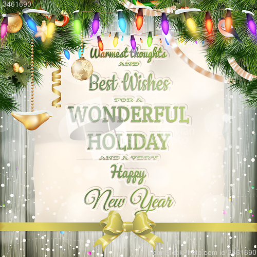 Image of Christmas greeting card. EPS 10