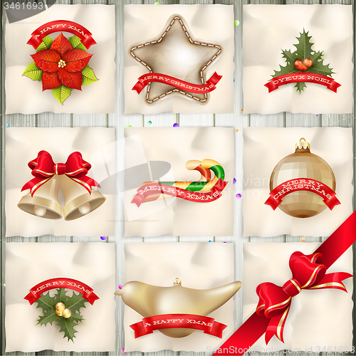Image of Christmas greeting card. EPS 10