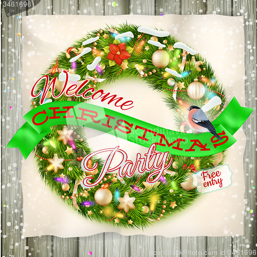 Image of Christmas greeting card. EPS 10