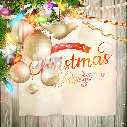 Image of Christmas greeting card. EPS 10