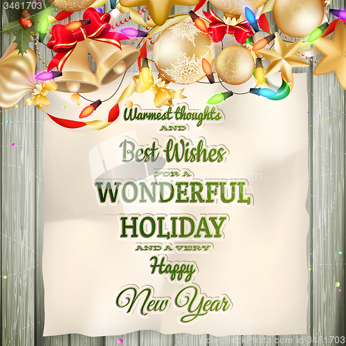 Image of Christmas greeting card. EPS 10