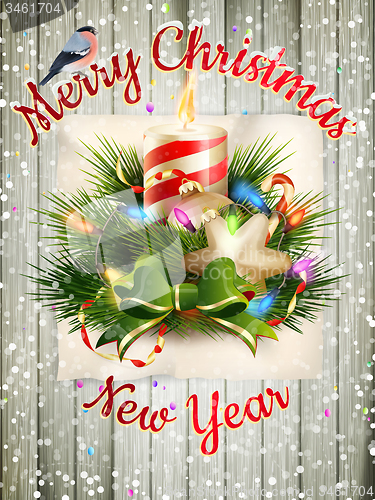 Image of Christmas greeting card. EPS 10