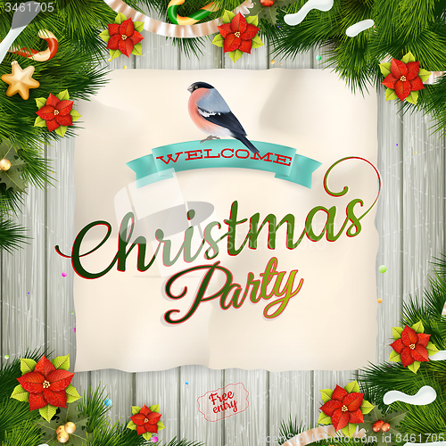 Image of Christmas greeting card. EPS 10