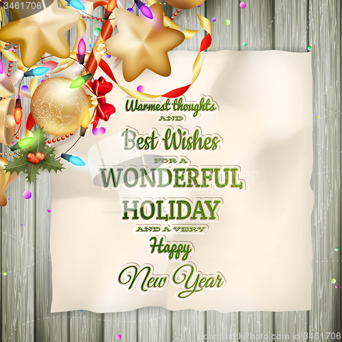 Image of Christmas greeting card. EPS 10