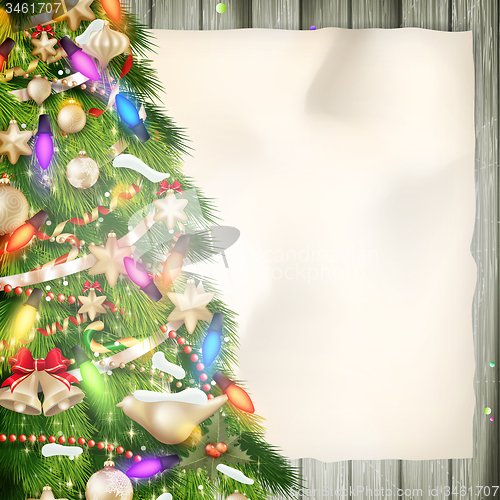 Image of Christmas greeting card. EPS 10