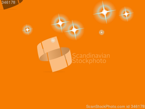 Image of Orange sky with stars